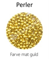 Perler 3 mm farve mat guld